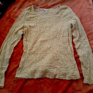 J. Jill Velvet crew neck collar top